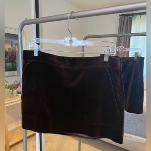 Vintage Theory Chocolate Velvet Mini Skirt, never worn